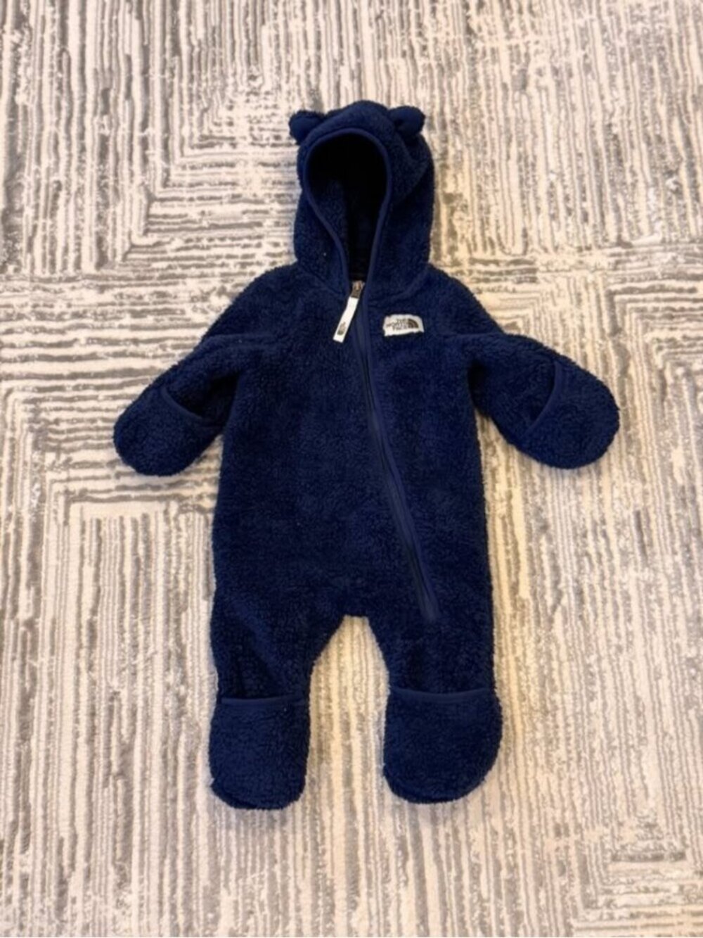 The North Face infant 3-6 months navy Warm Fleece 1pc Bunting coat UNISEX